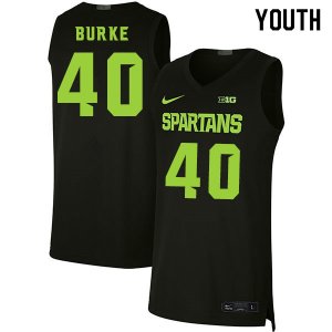 Youth Braden Burke Michigan State Spartans #40 Nike NCAA 2019-20 Black Authentic College Stitched Basketball Jersey ND50W72WU